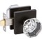 Delaney Hardware Crystal Black Bed/Bath Door Knob with Modern Square Rosette BV925-715 - alternate 1